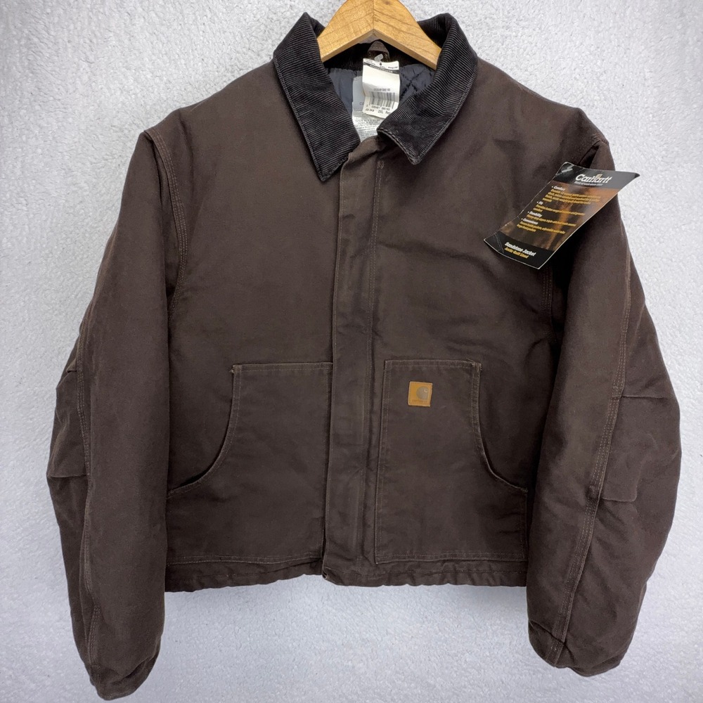 Carhartt Sandstone Jacket Arctic Quilt Lined Mens 2XL J22 DKB Dark Brown NWT NOS